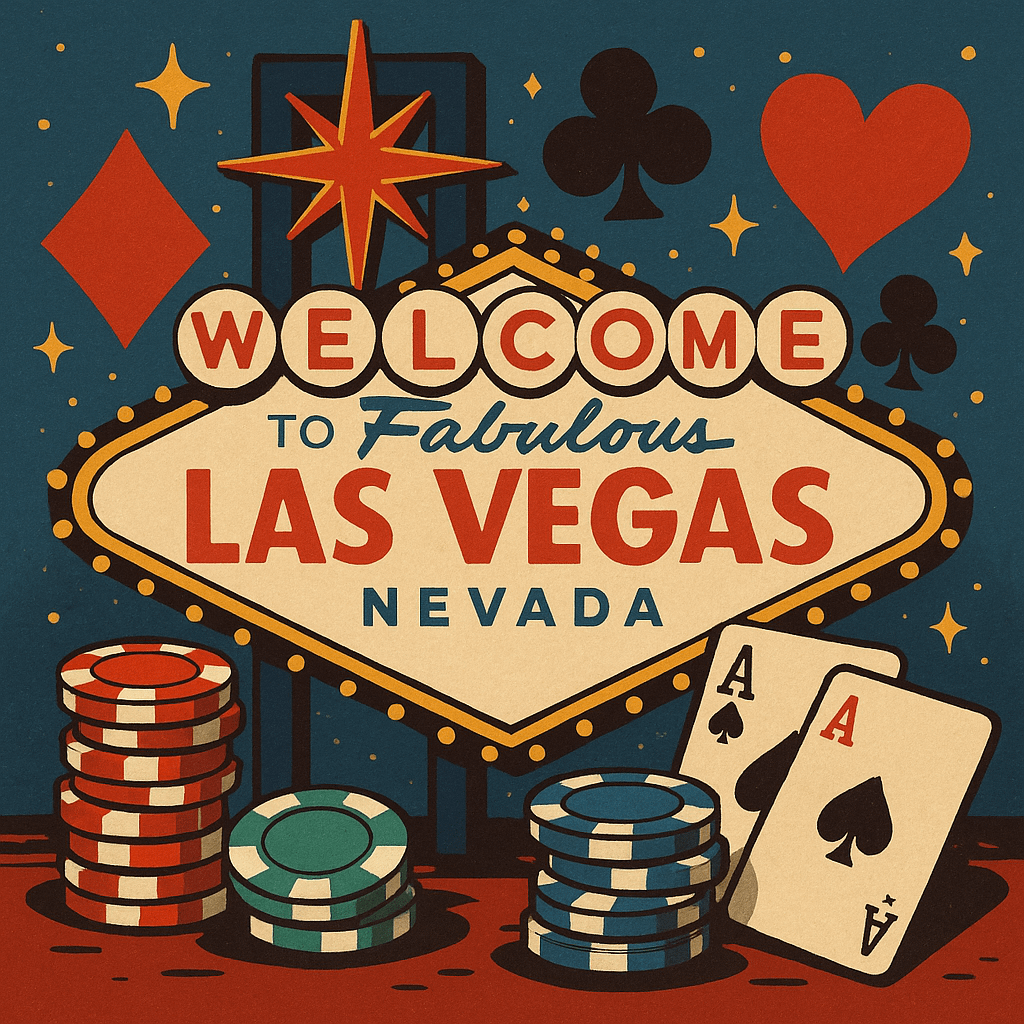 Las Vegas Poker Style Sign | Lets Go Poker